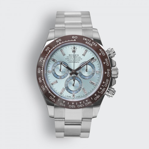 116506A Daytona Ice Blue Diamond Baguette 40mm (Pre-owned 2019)