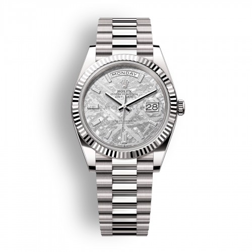 228239 Day-Date 40 Meteorite Diamond Baguette (New 2023)