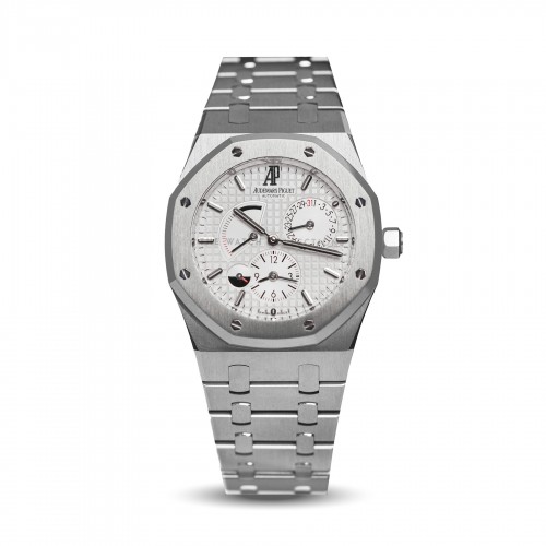 26120ST Royal Oak Dual Time Steel White Dial (Pre-owned 2011)