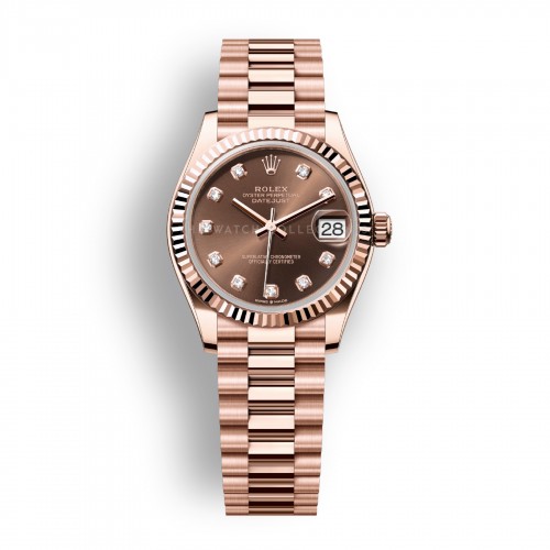 278275G Datejust Rose Gold Choco Diamond Dial Presidential (New 2024)