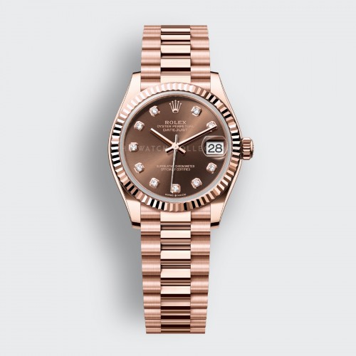 278275G Datejust Rose Gold Choco Diamond Dial Presidential (New 2024)