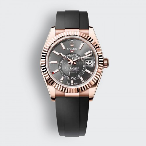336235 Sky-Dweller Rose Gold Rhodium Dial Oysterflex (New 2024)