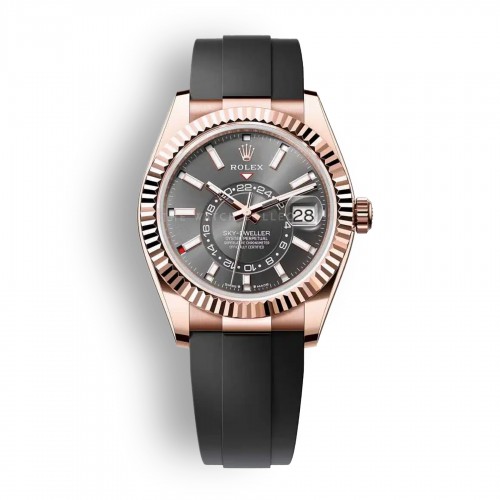 336235 Sky-Dweller Rose Gold Rhodium Dial Oysterflex (New 2024)
