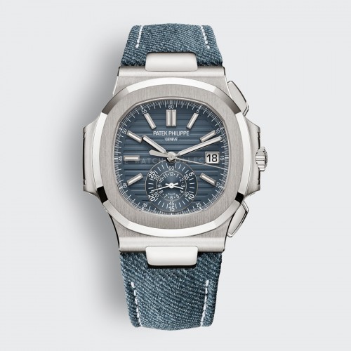 5980/60G Nautilus Chronograph White Gold Denim (New 2025)