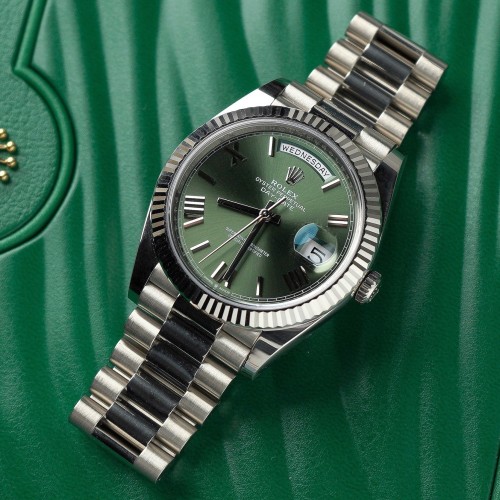 Day-Date Olive Green White Gold 