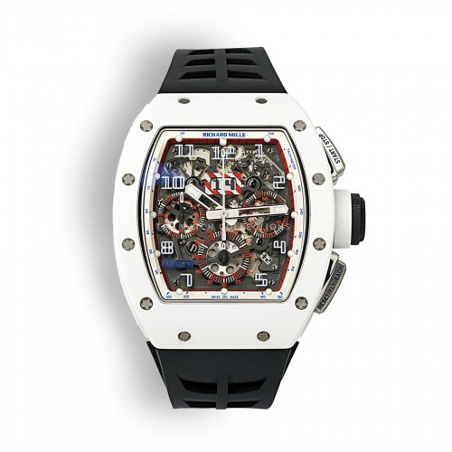 RM011 White Ceramic 'Asia Edition' Black Rubber (Pre-owned 2017)